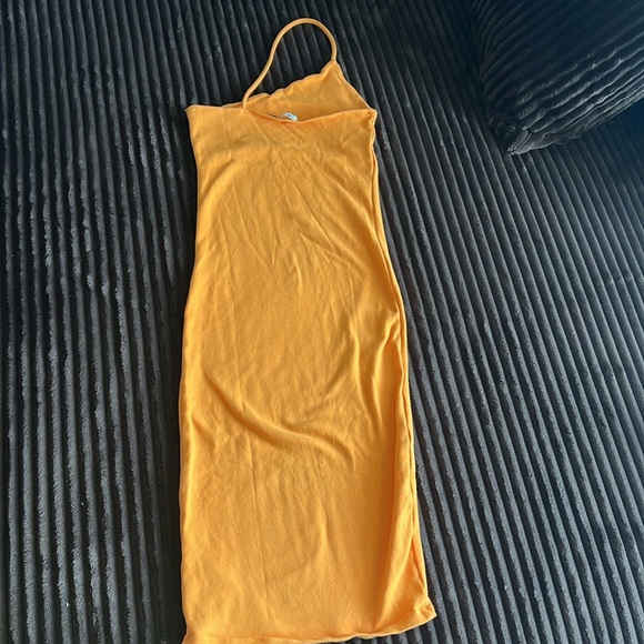 Zara Fitter Midi Dress Orange - Picture 3 of 3